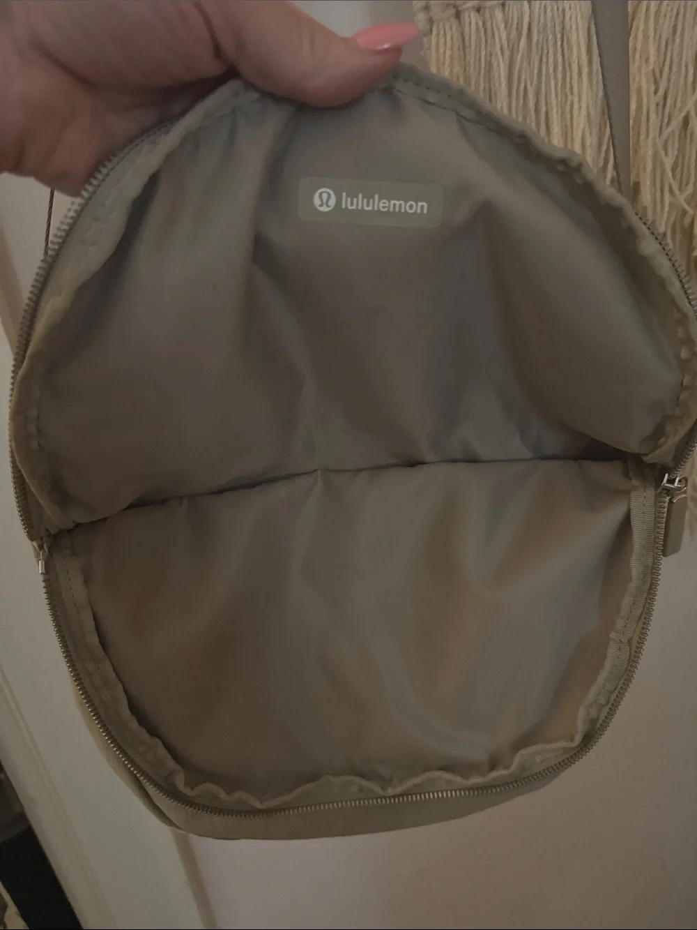lululemon athletica sage green crossbody sling
